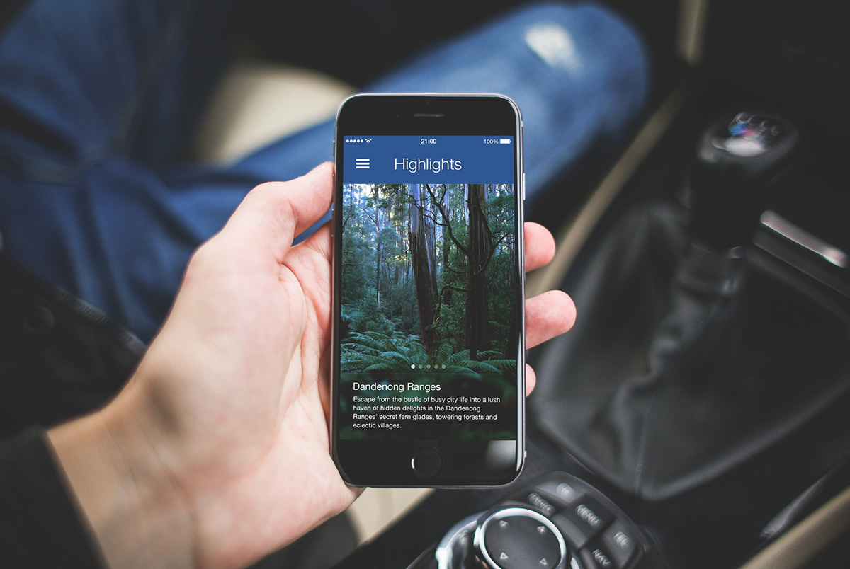 Lonely Planet Travel Guide app ios iphone design UI flat Australia