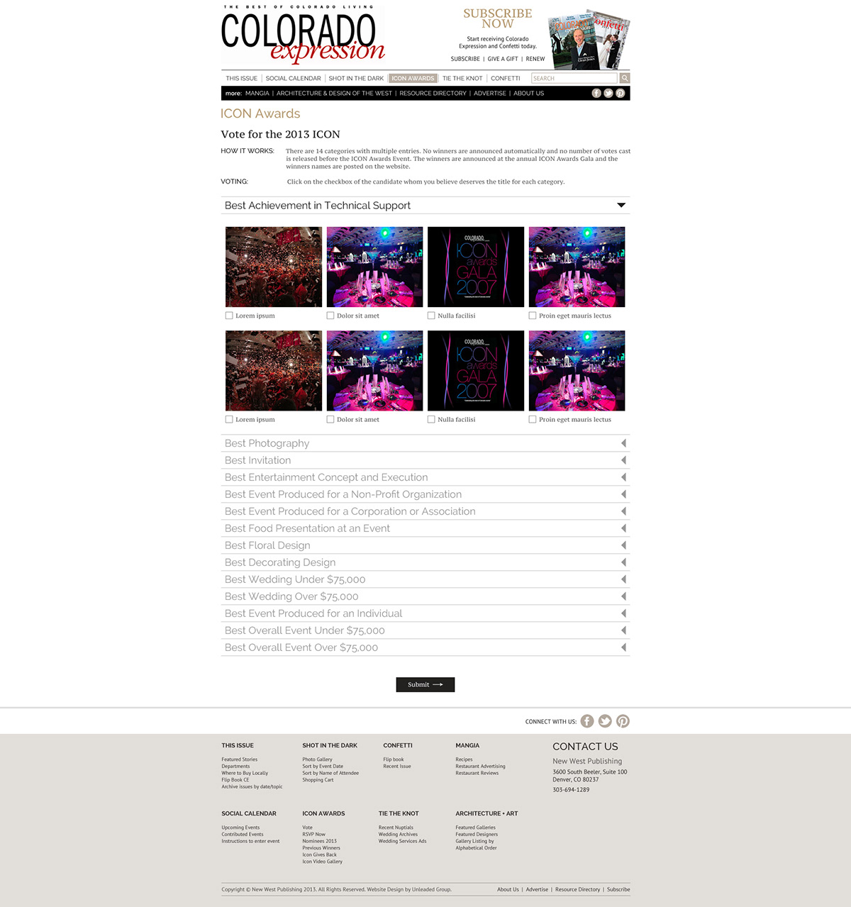 expressionengine cms Website design magazine elegant sophisticated Blog