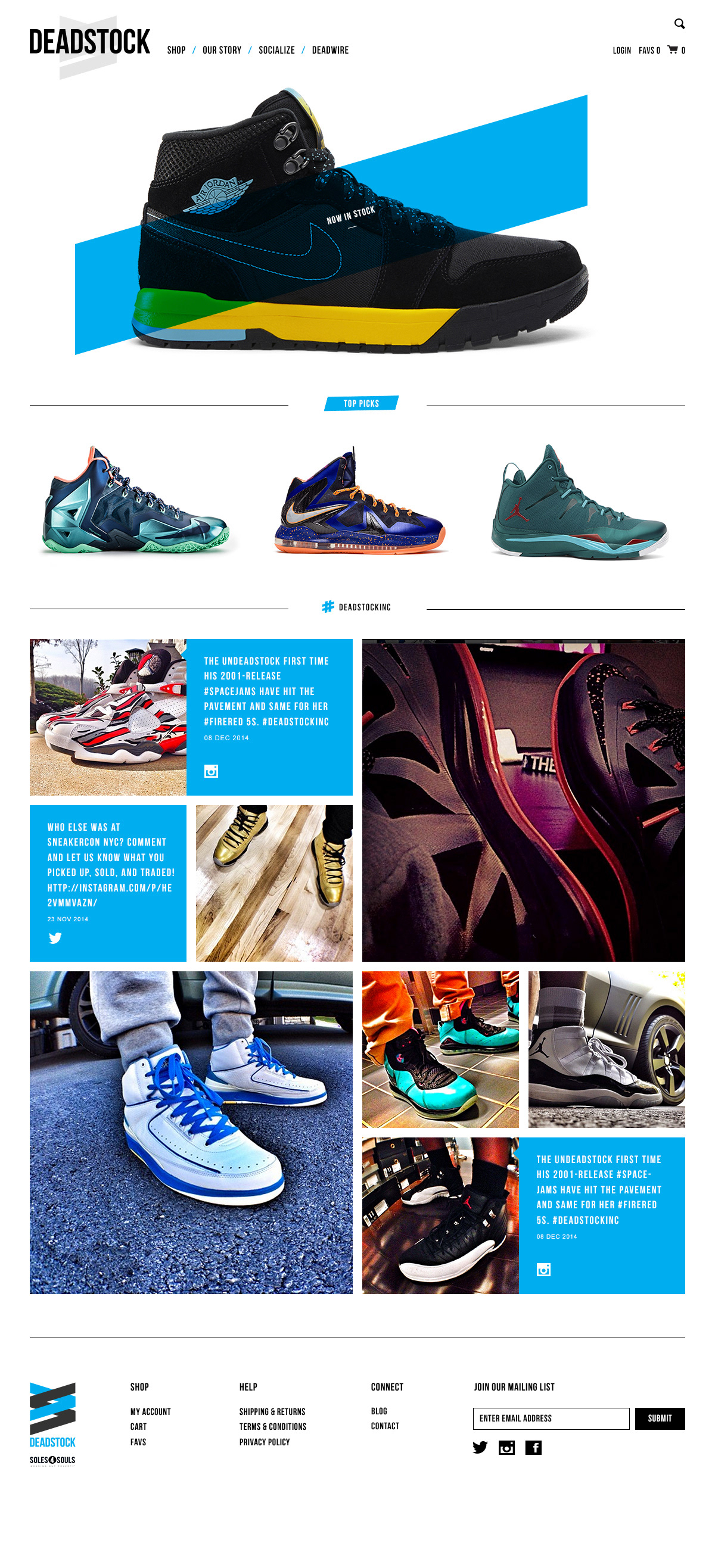 Web design Website shoes Deadstock