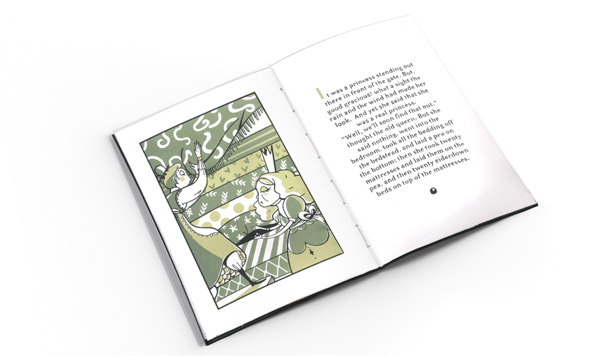 Serigraphy childrensbook andersentales Bookdesign handmade ILLUSTRATION  Finearts princessandthepea pea Princess