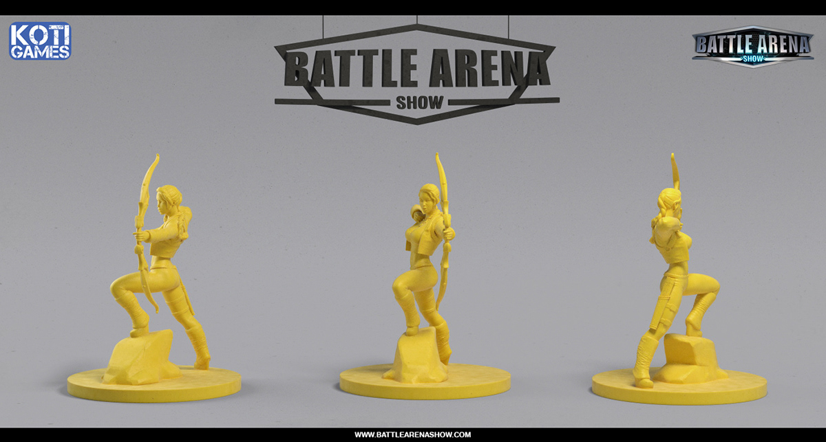 battlearena 3D Character Render MOBA Miniature figure MINI