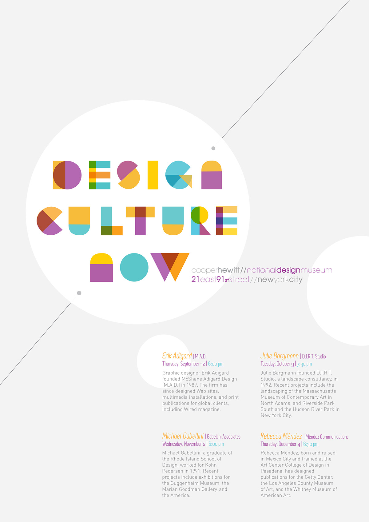 design culture now typography poster poster custom type print ad typographic poster colorful Customize geometry Geometric shape eric adigard simple bright color
