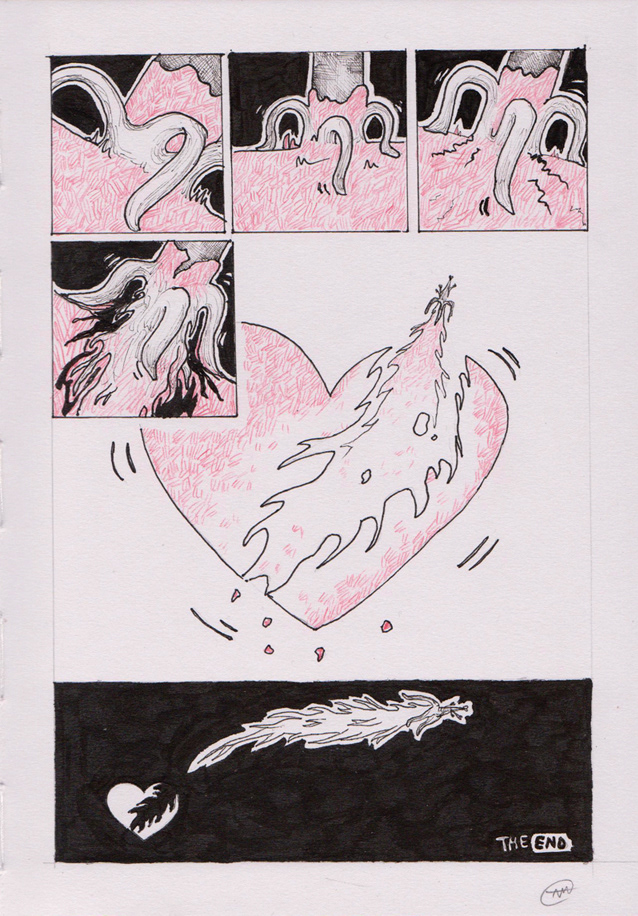 ink  comic Love root red
