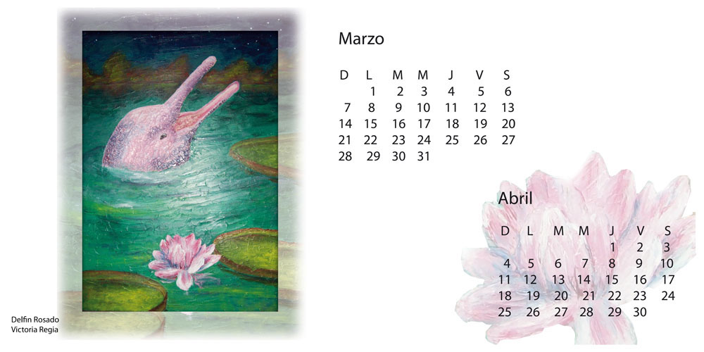 calendar graphic design  ILLUSTRATION  animals plants calendario ilustraciones diseño diseño gráfico pinturas