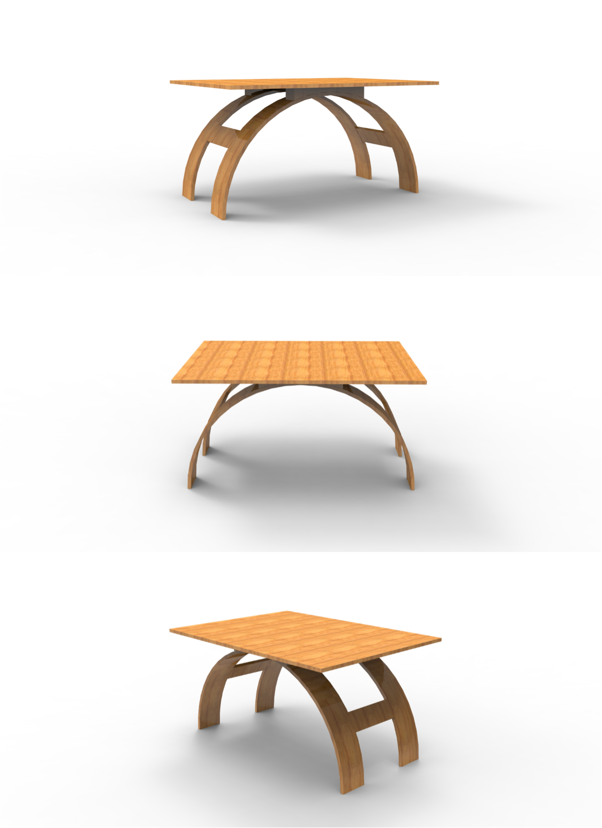 oak table furniture wood Steam bending bespoke