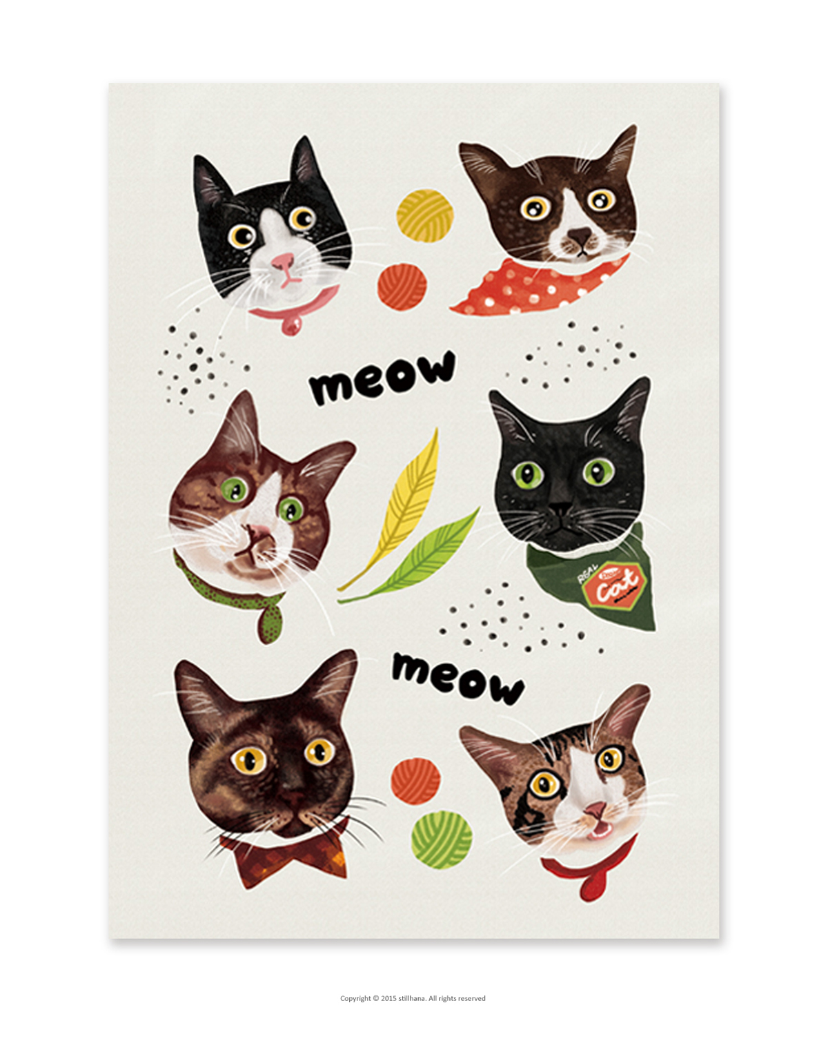 postcard meow Cat