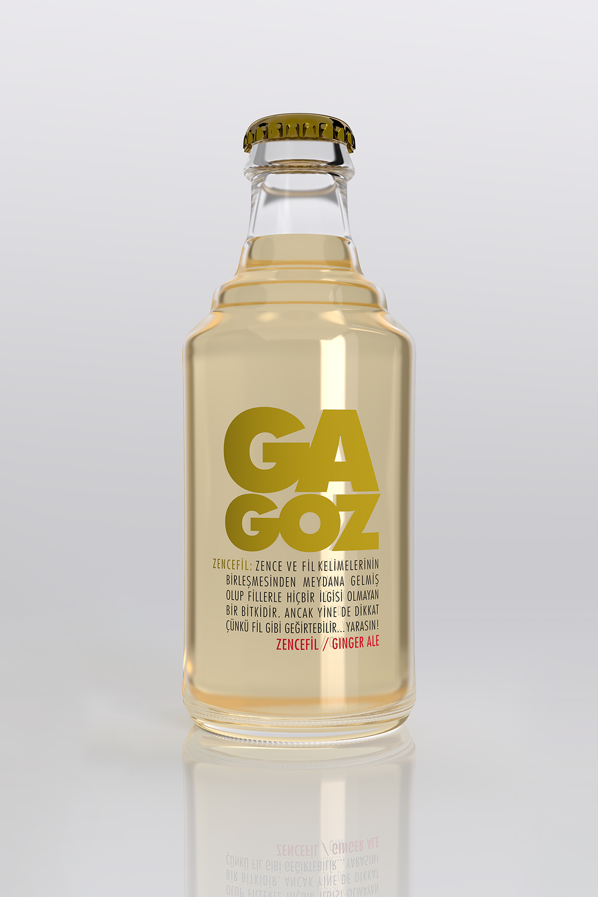 gagoz soda 3D bottle retouch Render ILLUSTRATION 