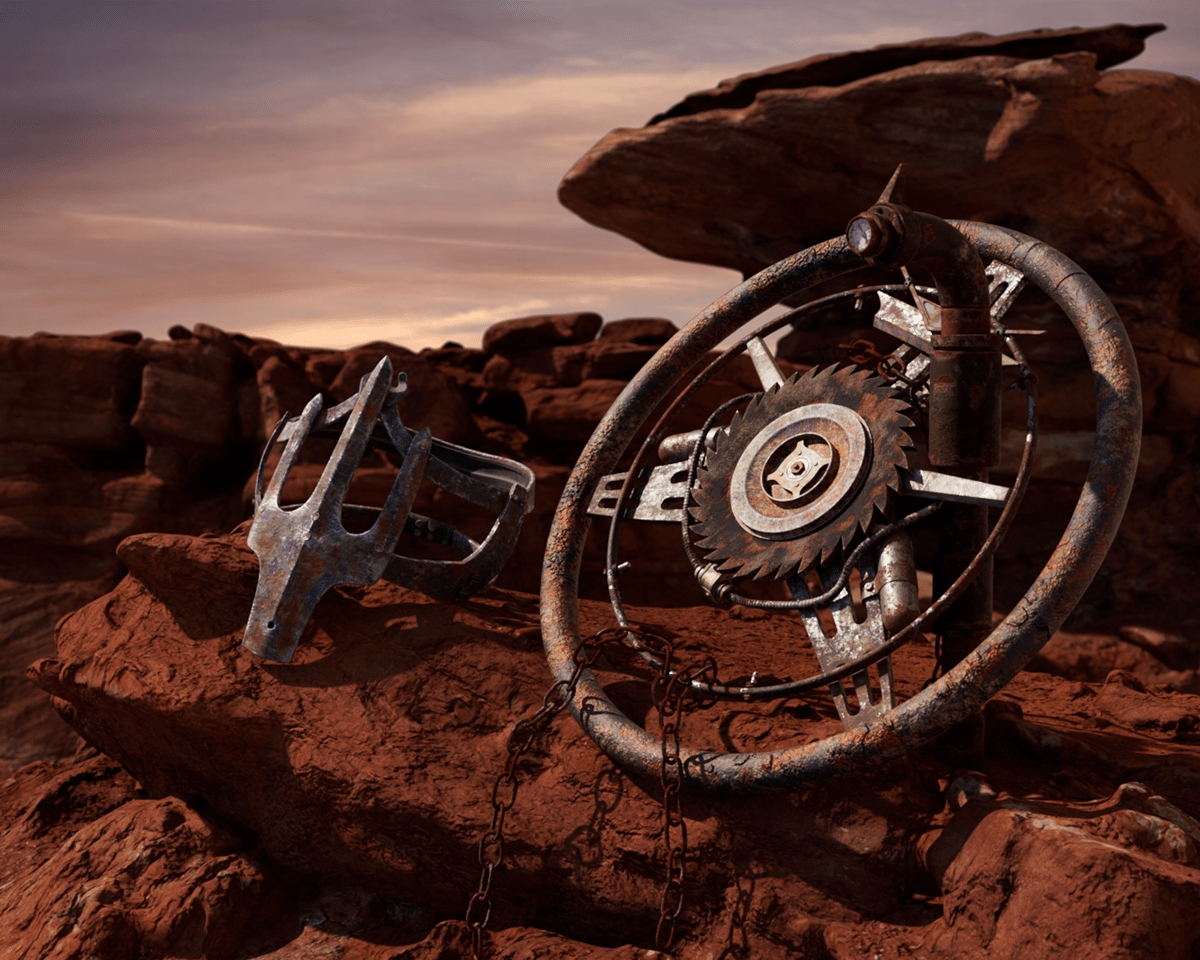 apocalypse concept desert dust fallout Mad Max rustic wasteland 3D concept art
