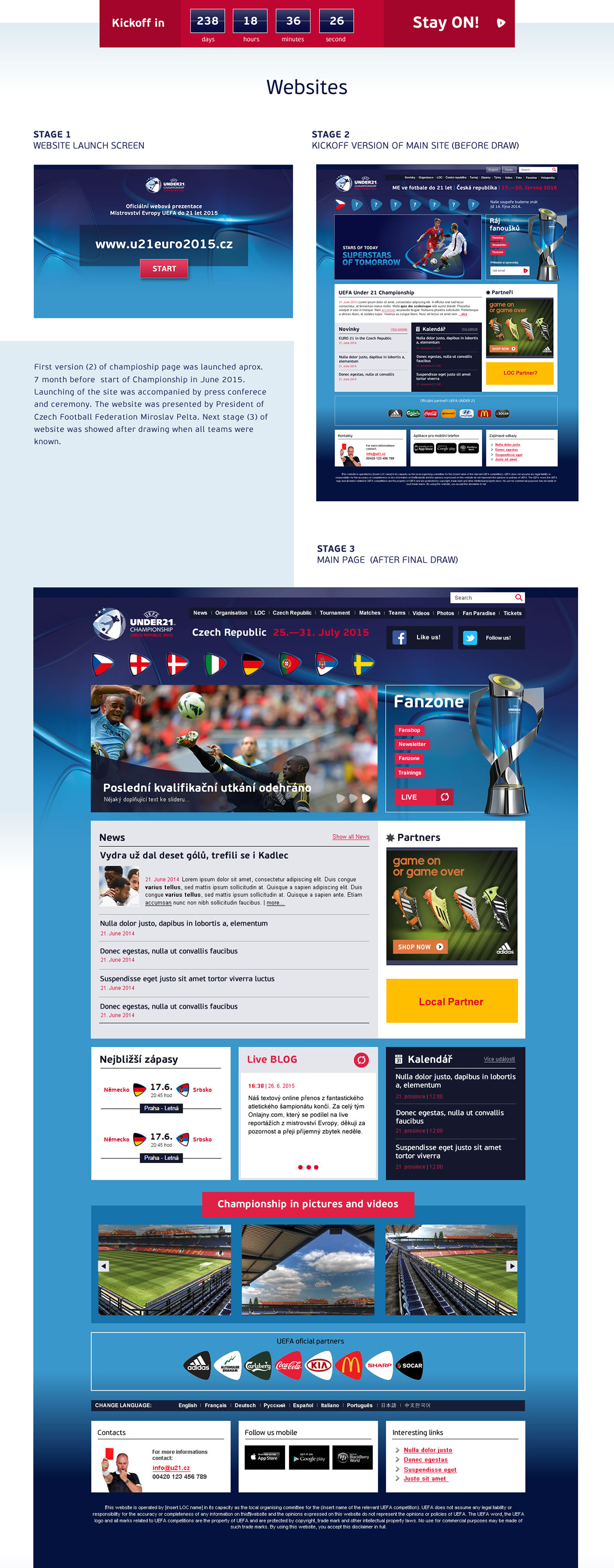 uefa EURO 2015 Championship Website Webdesign Responsive visual identity ux user experience online strategy