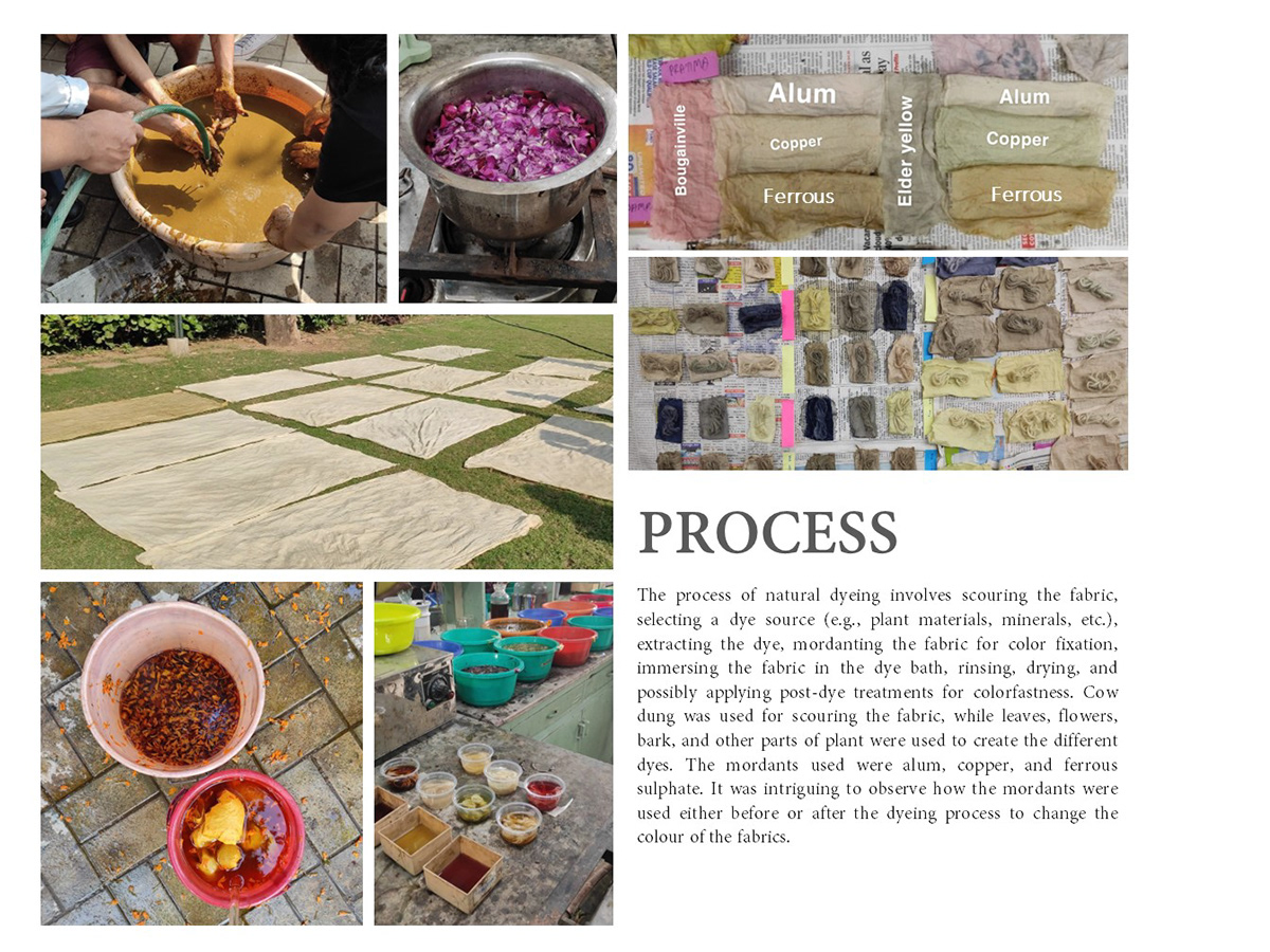 Natural Dyeing textile design  Sustainability dyeing material Mordant colour finishing herbal dyeing Surface Treatment