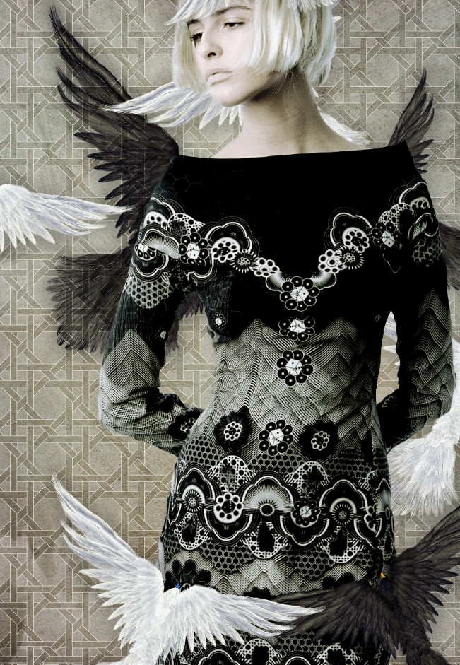 Modern love sarah arnett digital textile print silk dress