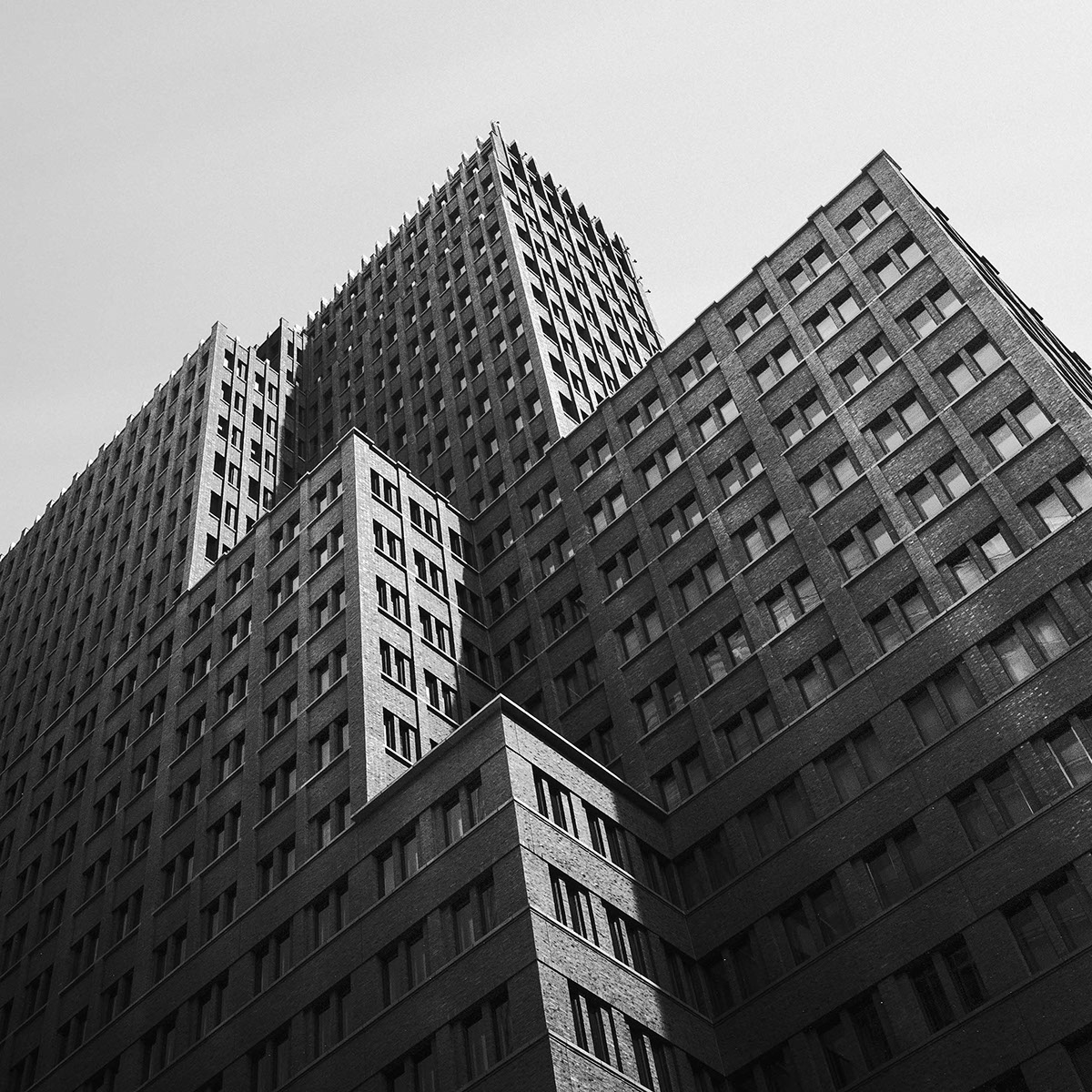 Staring at Buildings black and white buildings berlin concrete minimal