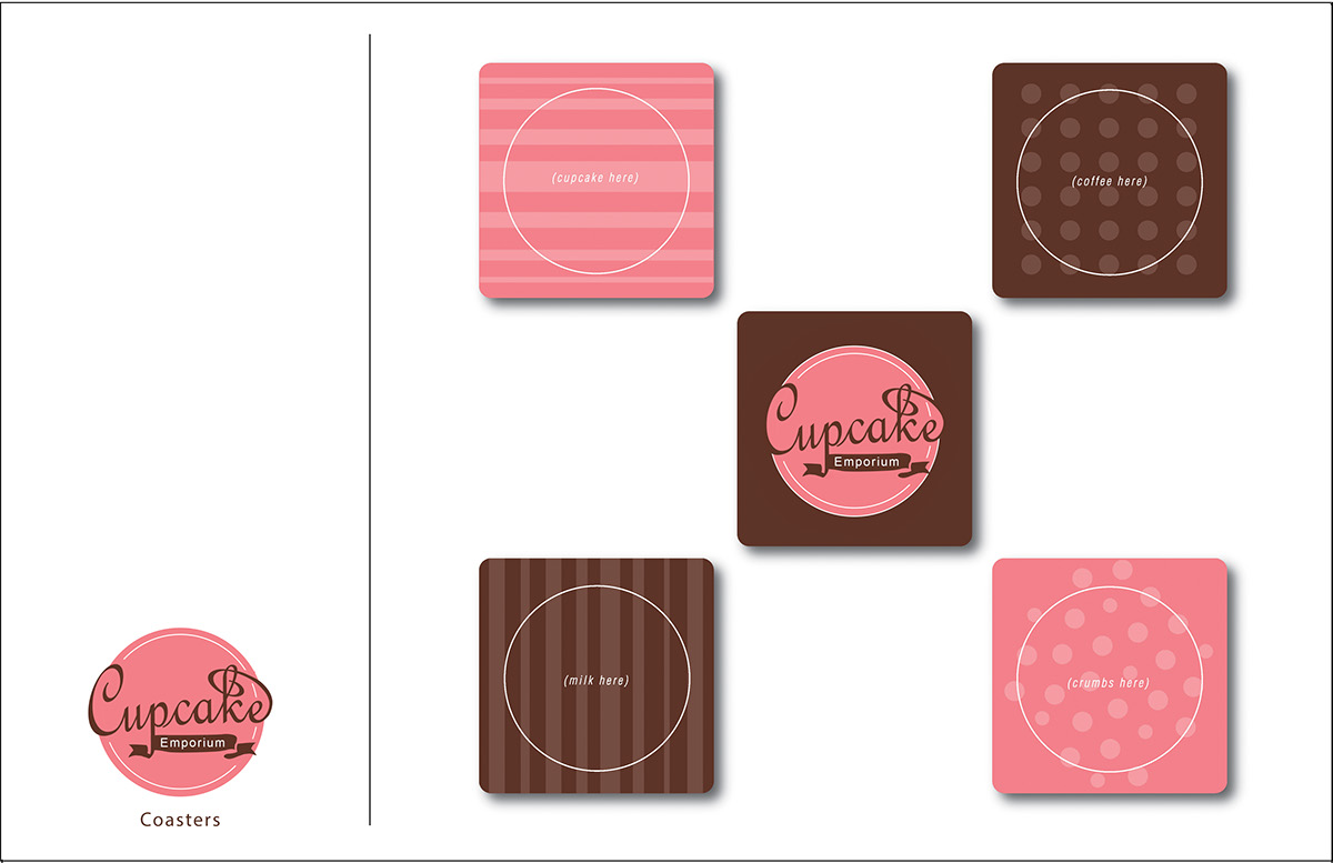 cupcake logo eclectic whimsical quirky bakery brand