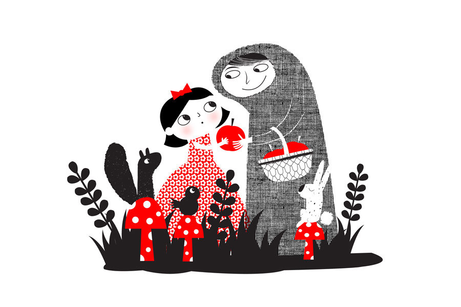 fairytales cute Children's Books Screenprinting digital traditional redridinghood junglebook animation  cinderella