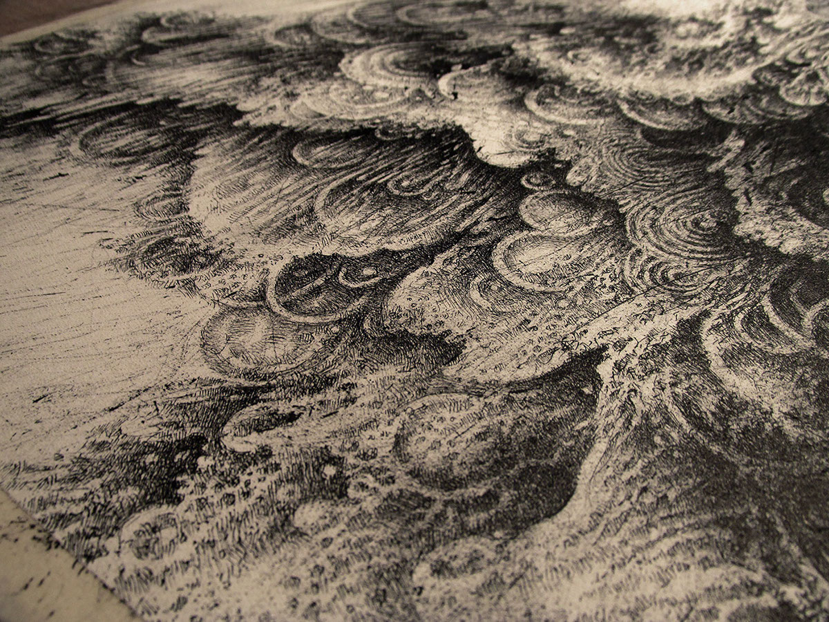 abstract detailed fantasy natural graphite watercolor ink monochrome
