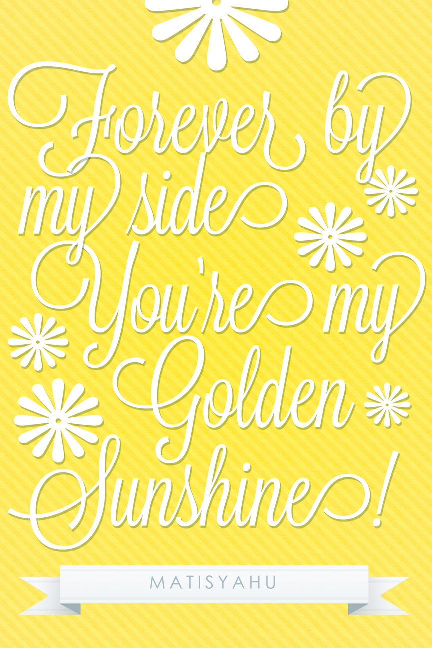 matisyahu  yellow Lyrics sunshine song type graphics