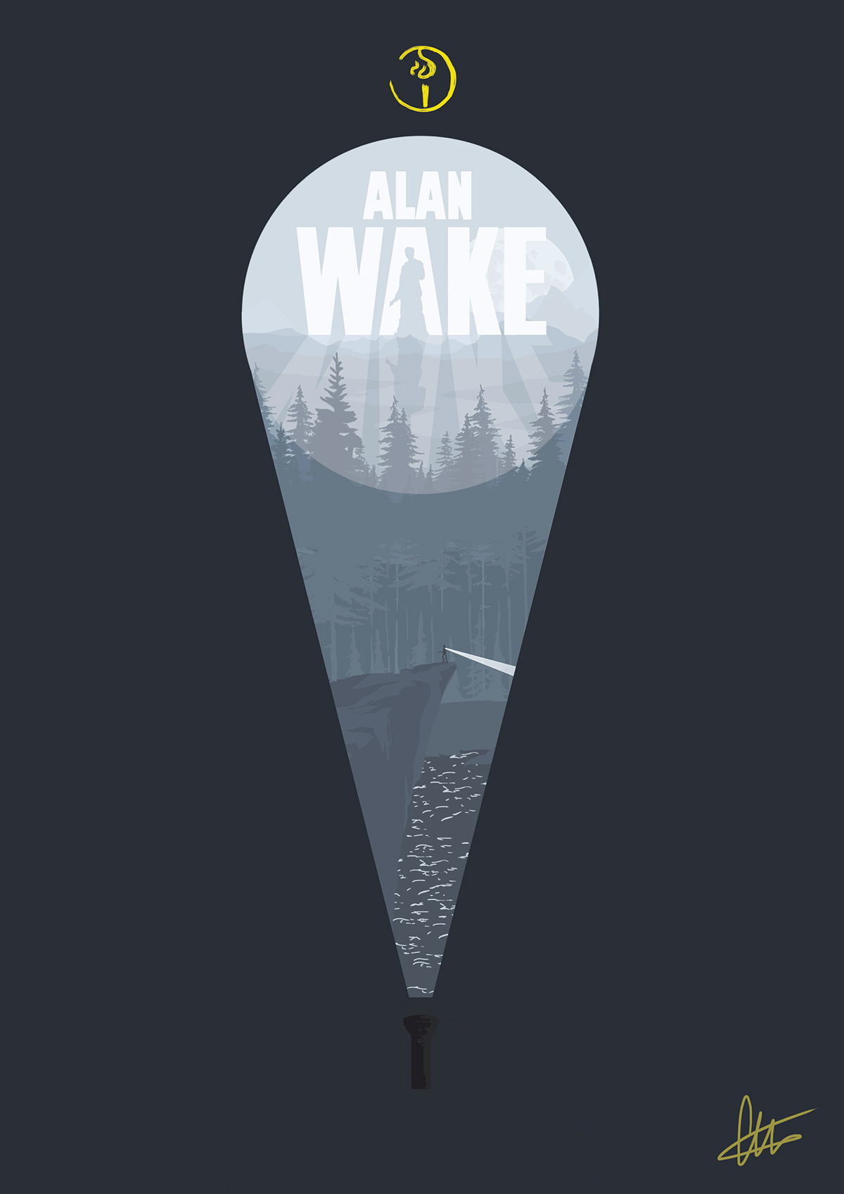 alanwake alan wake game gameart poster posterdesign Gaming