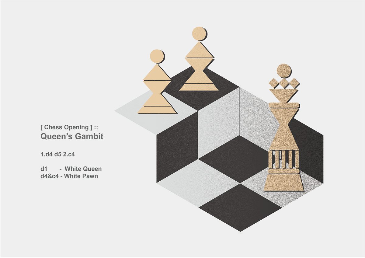 chess editorial design  ILLUSTRATION  poster The queens gambit movie posters