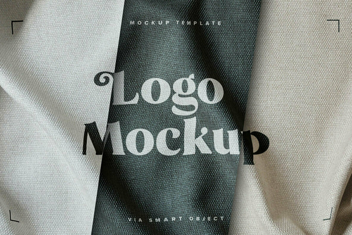 brand branding  fabric logo Mockup pattern print set texture