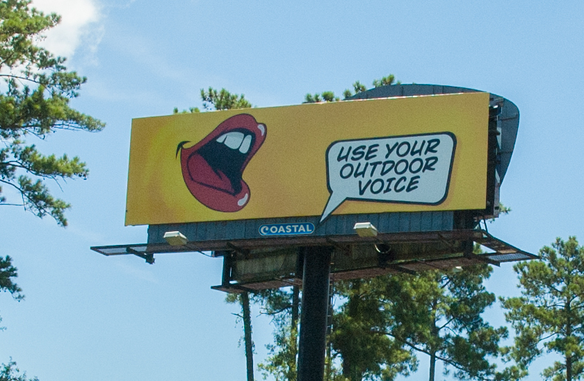 Outdoor billboard  creative  cartoon  Voice  conversation Self Promotion