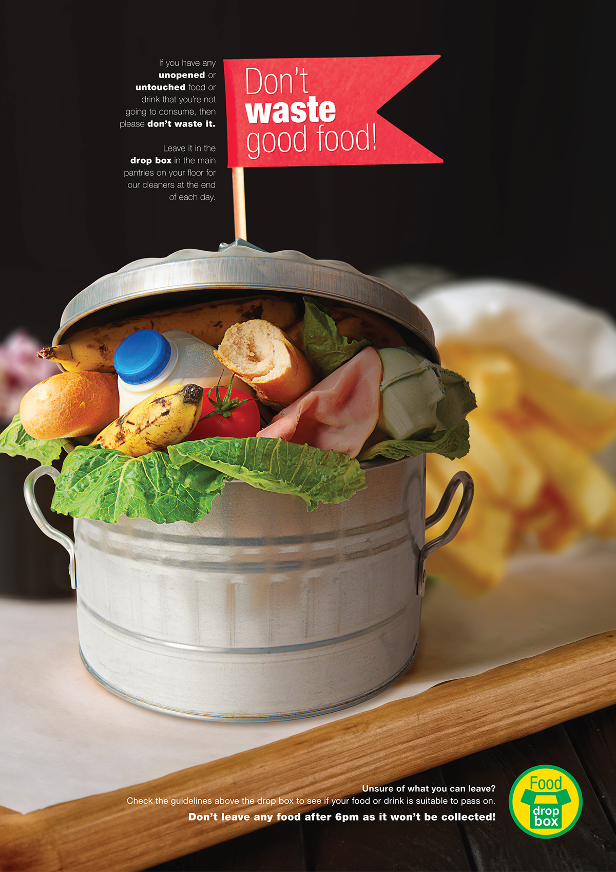 wasted food public service posters Emirates Group art direction  Photo Manipulation 