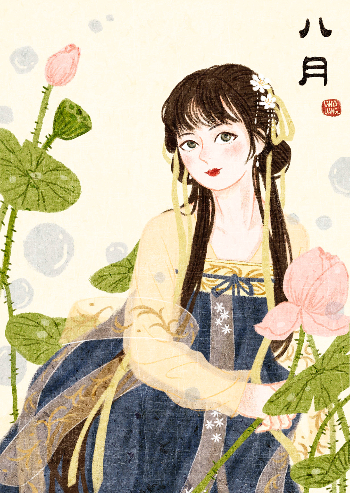 girl Hanfu Lotus summer Traditiondress