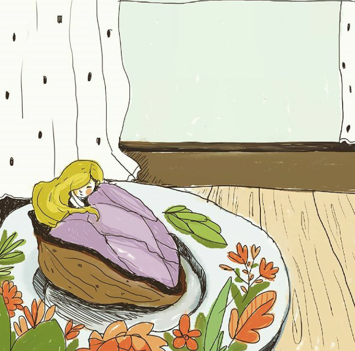 Thumbelina ILLUSTRATION  bookillustration childrensbook fairytale digital art floral