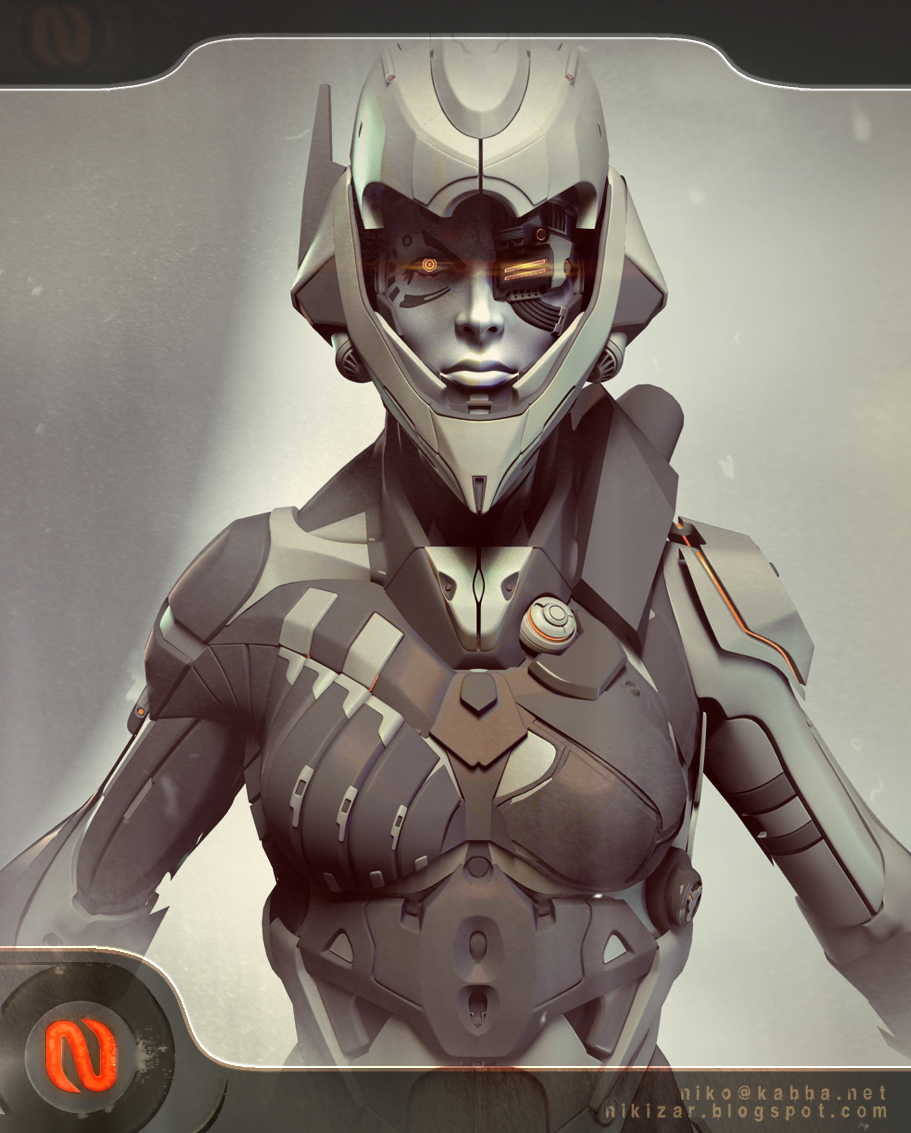 police girl cyclops  character Cyborg