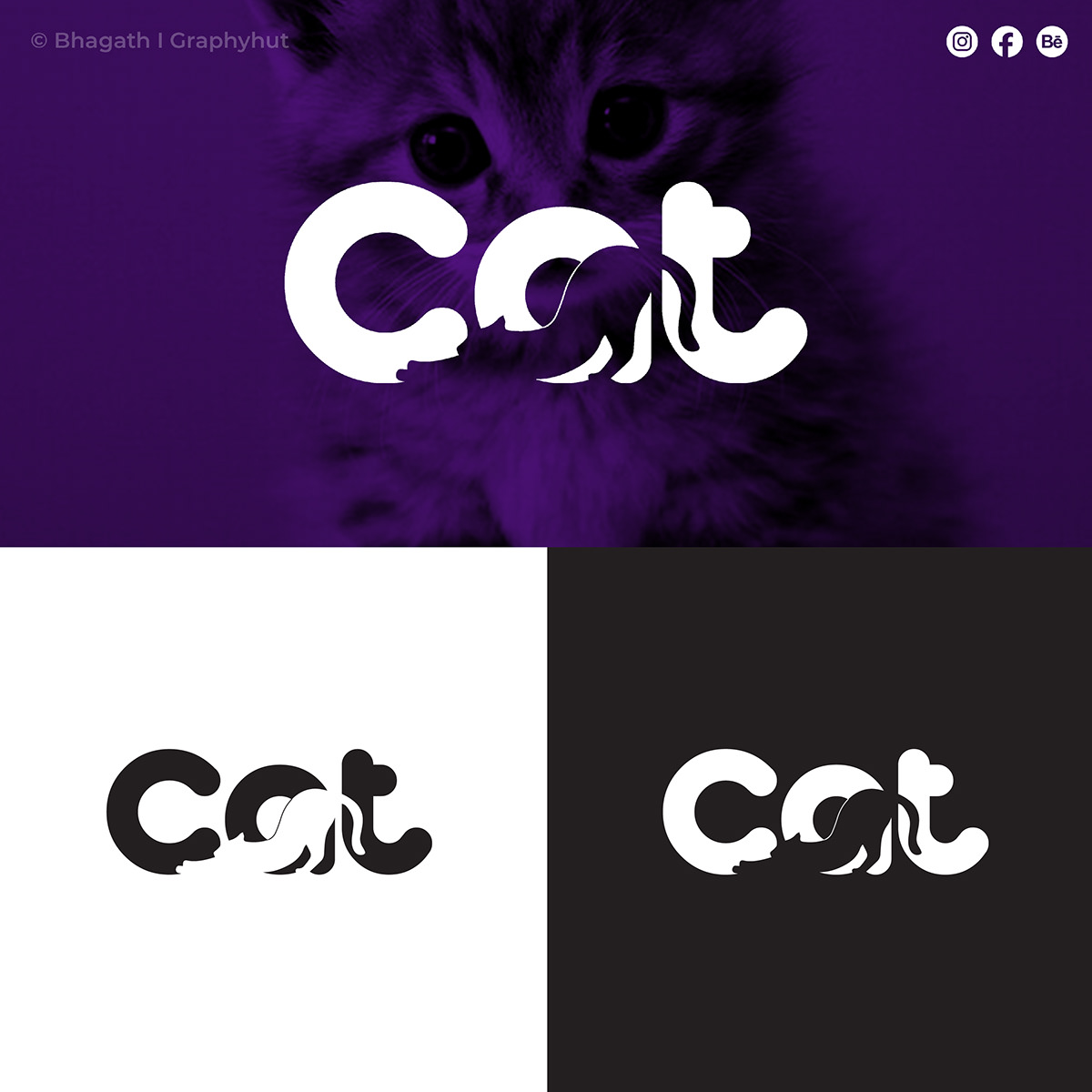design logo brand identity Advertising  social Socialmedia Logo Design typohraphy wordmark animals