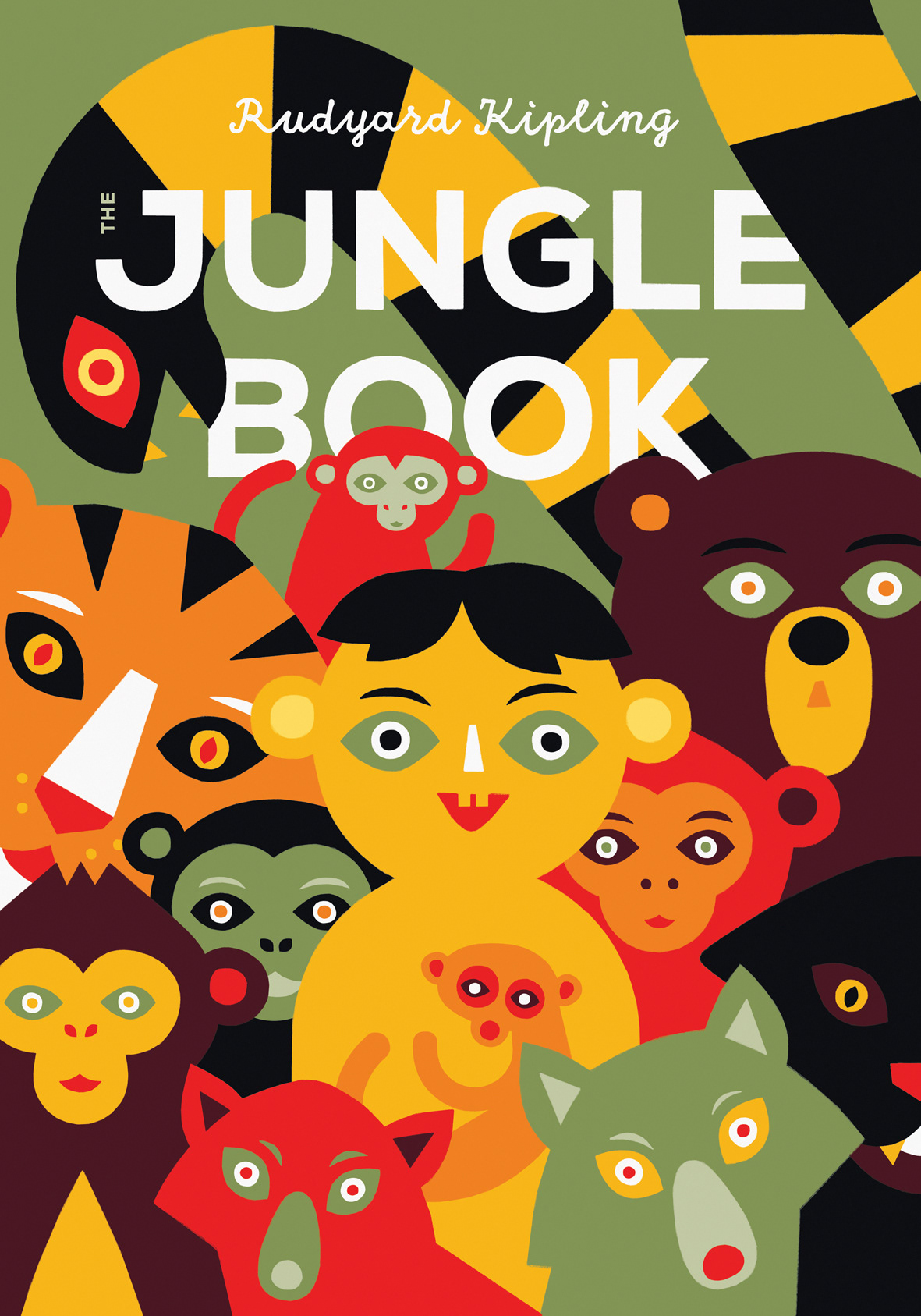 jungle tiger kipling mowgli poster junglebook book cover ILLUSTRATION 
