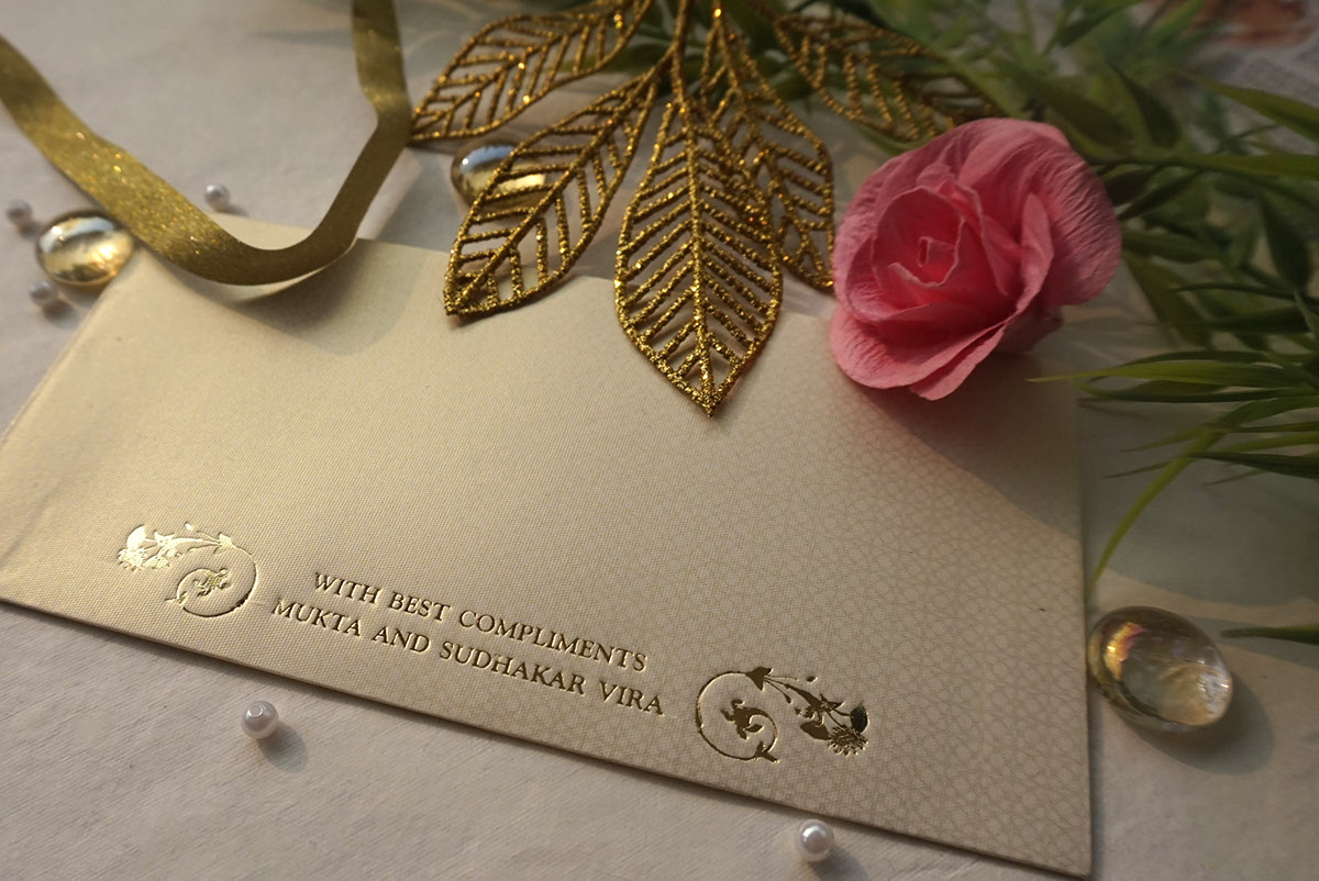 Invitation wedding card bespoke India couture
