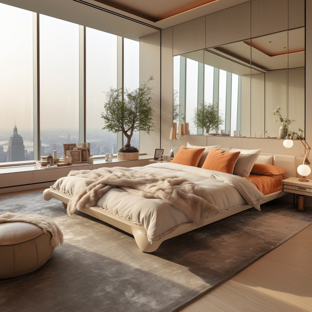 hermes luxury elegant modern minimal tokyo japanese japanese style orange penthouse