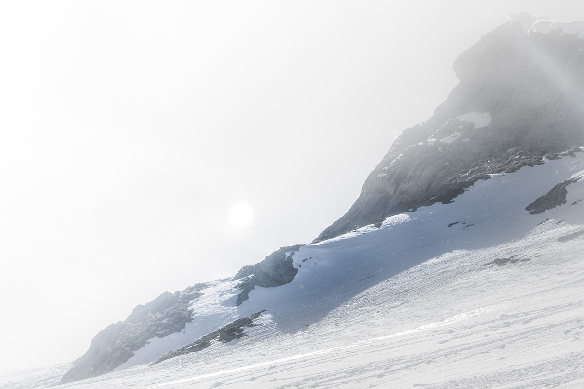 landscape. minimal snow White exploration alpine mountains