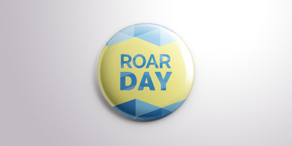 college radio roar day rit blue yellow triangle Campaign Design campaign design system system design diamonds Patterns pattern
