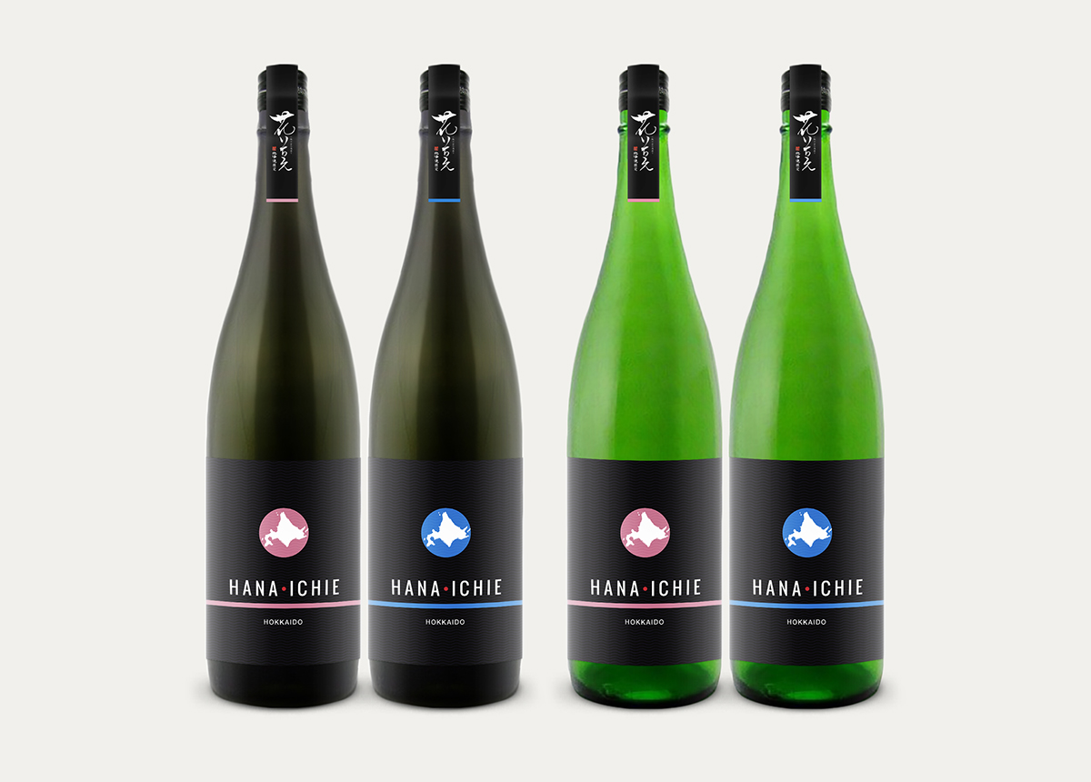 japanese Sake Label label design Hokkaido packaging design Spirits drinks sake design alcoholic beverages alcohol bottle Rice wine rice wine