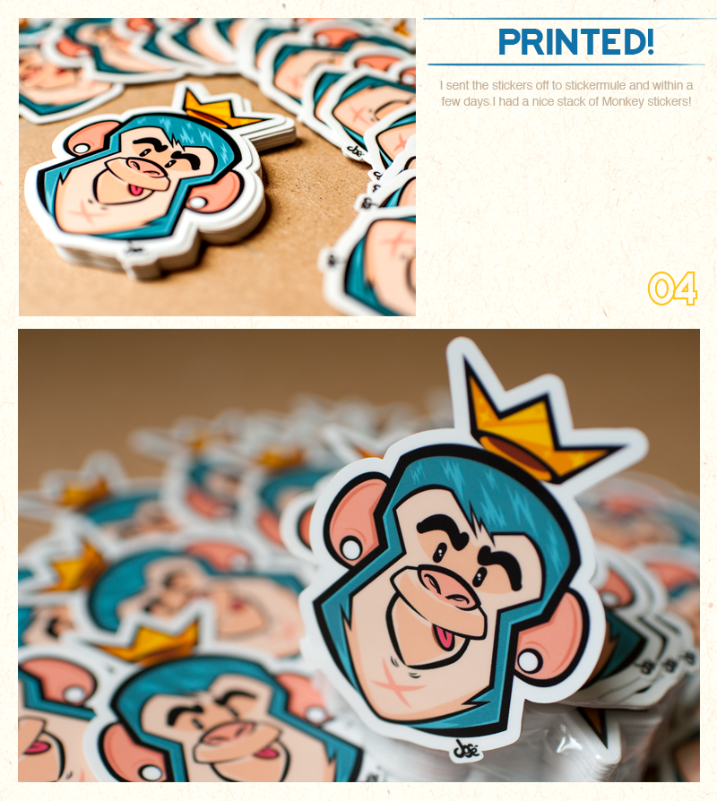 ILLUSTRATION  monkey sticker Illustrator vinylsticker vinyl cute characterdesign