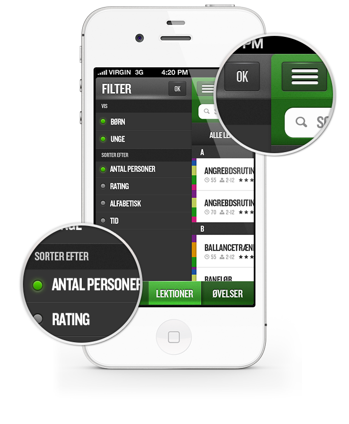 dgi træner Guide trænerguide app design Morten lybech Interface designer  interactive