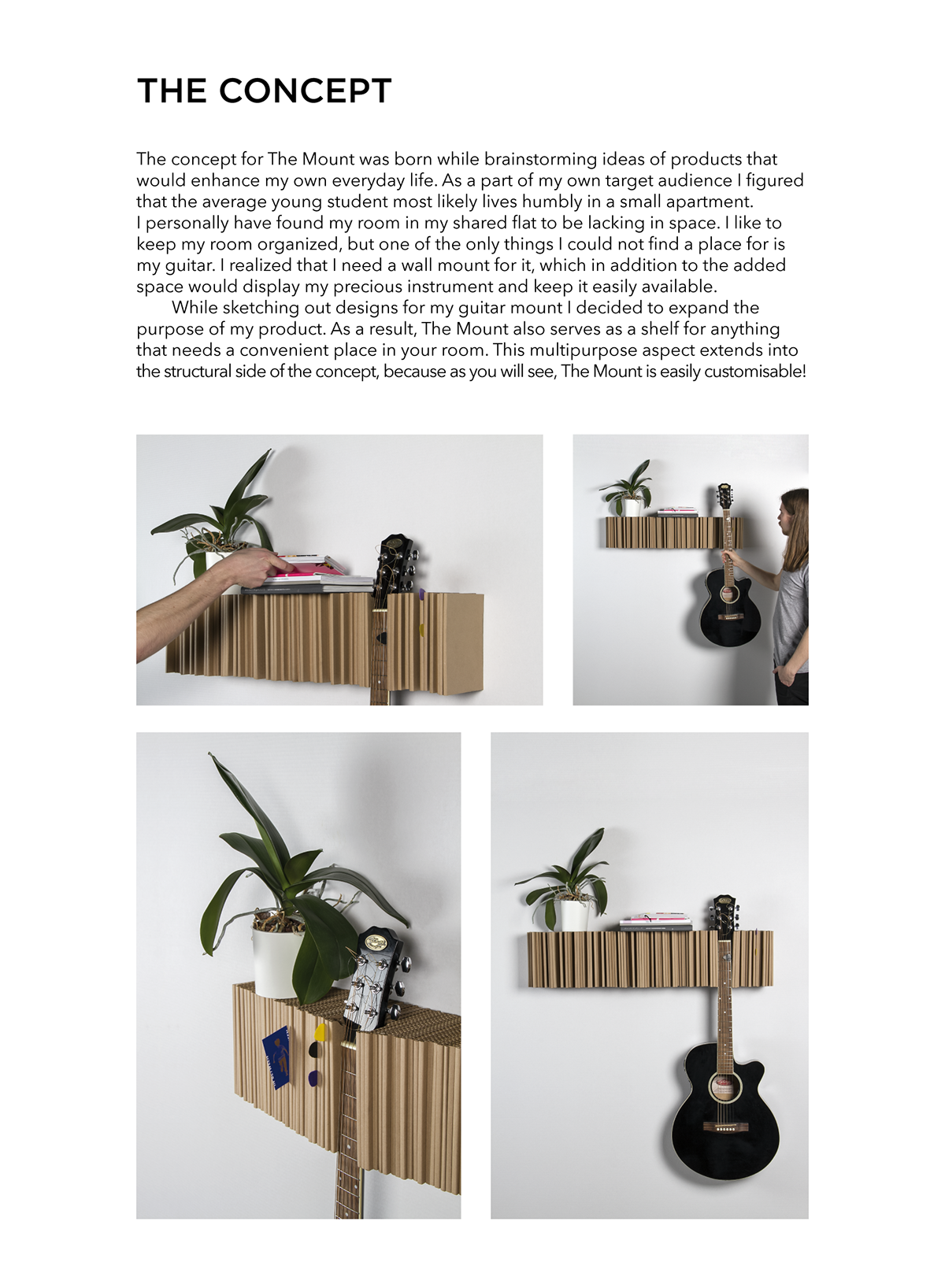 guitar mount Shelf cardboard starpack wall furniture amazing