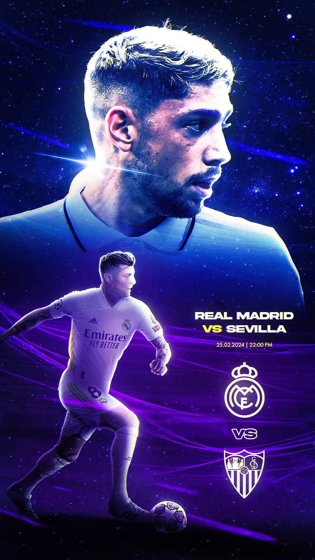 Real Madrid football Sports Design SMSports football design sports graphics soccer sports Social media post Graphic Designer