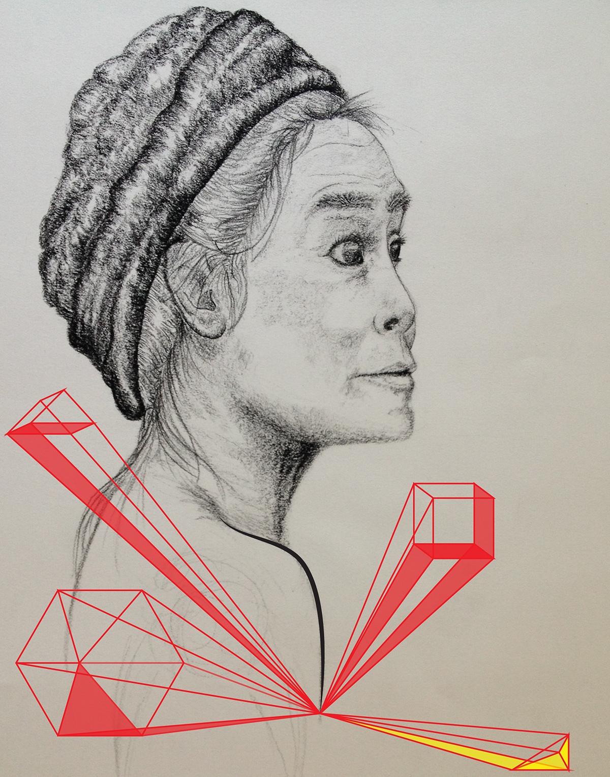Figure Drawing design life drawing juxtaposition Prisms shapes graphics