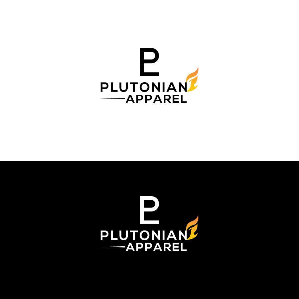 Plutonian Apparel logo pluto logo Designer FK branding logo Plutonian APPAREL LOGO Logo Design