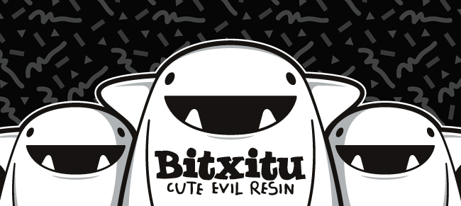 bitxitu resin toy designertoy barcelona cute evil resintoy Character bat handmade