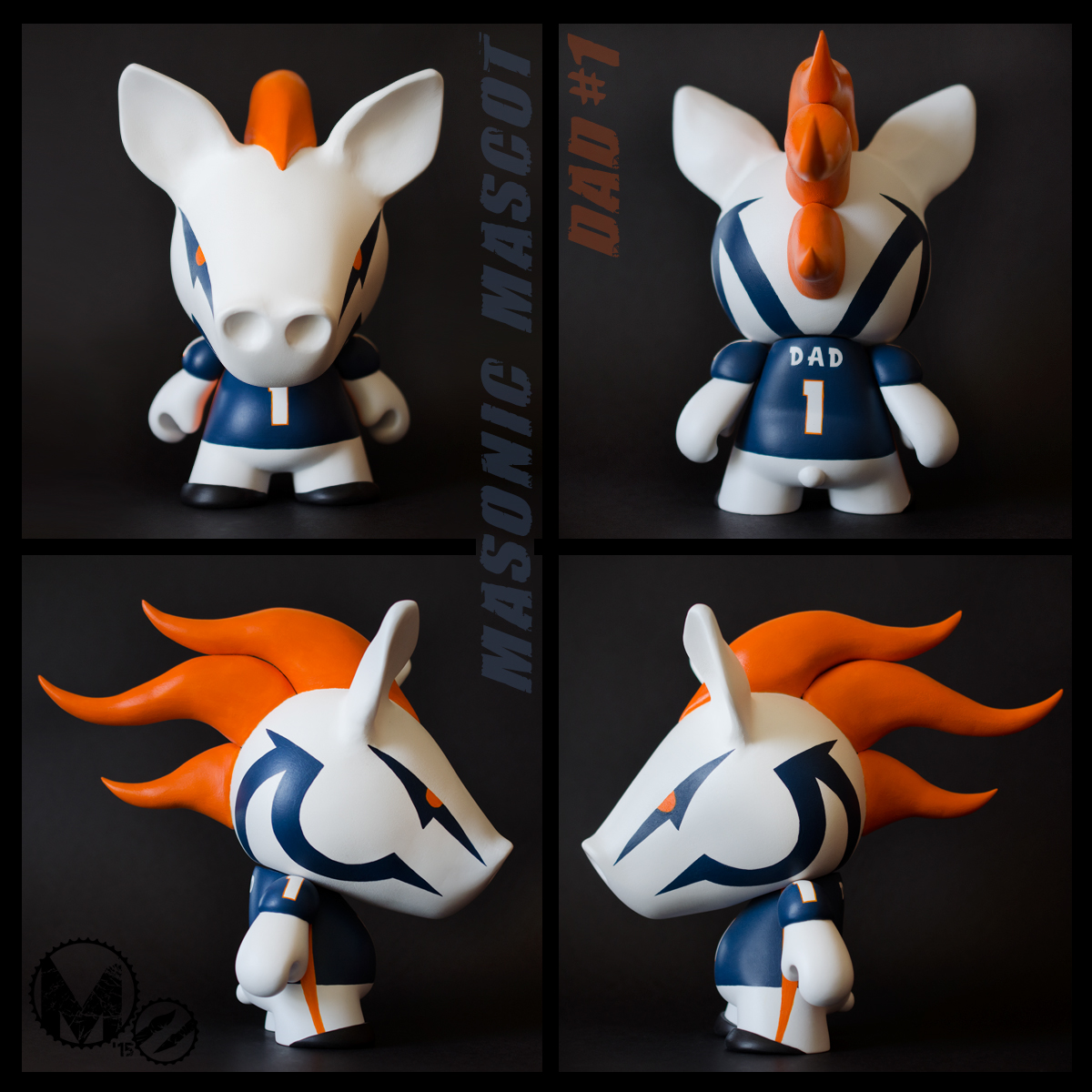 MindoftheMasons   MOTM Kidrobot Munny Bronco Denver Broncos football designer toy Sculpt Fathers Day