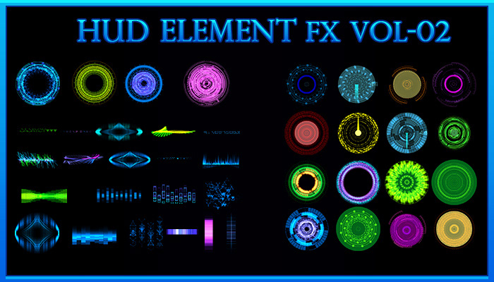 adventure game effects HUD Isolated light fx lights Magic   particles effects Sci Fi