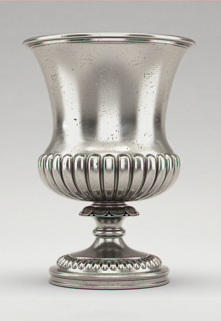 chalice antique silver 3D vray