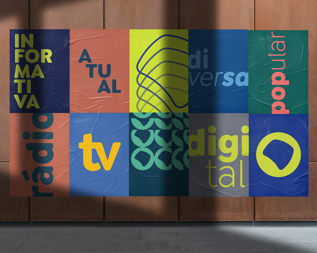 identity logo typography   Brasil graphic design  Desgin Gráfico rebranding tv