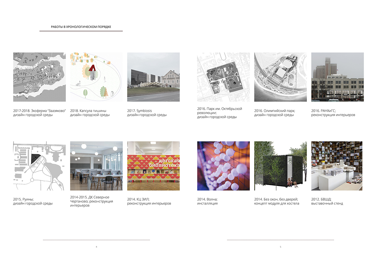 portfolio портфолио архитектор дизайн городской среды малые архитектурные формы Общественные интерьеры