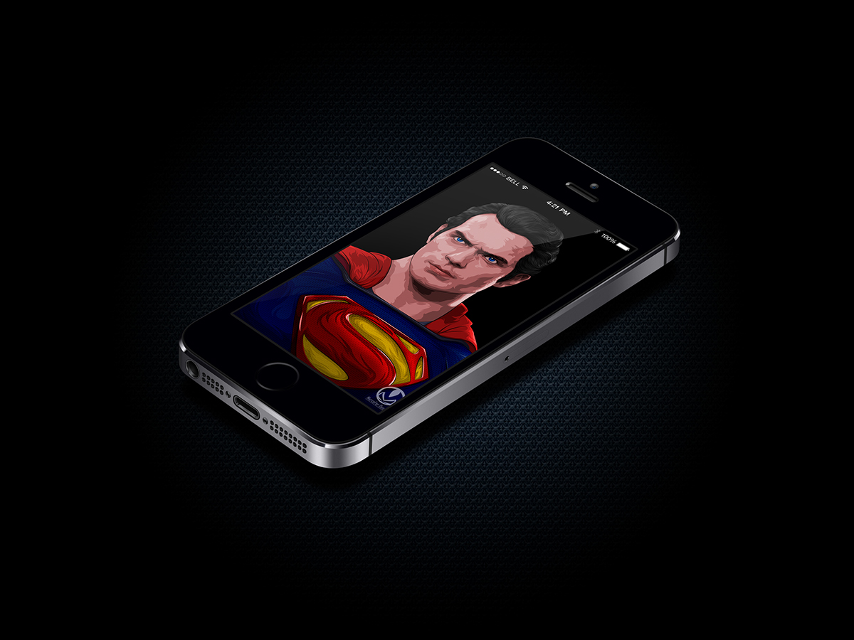 superman man steel mxrcofer vector art portrait