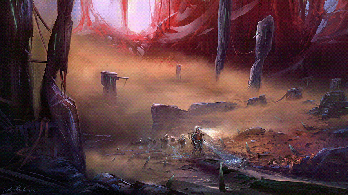 environment art sci-fi art adventure fantasy aliens Game Art