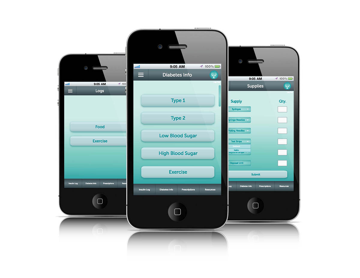 Adobe Portfolio diabetes live life Information Resource Mobile app Interactive Campaign